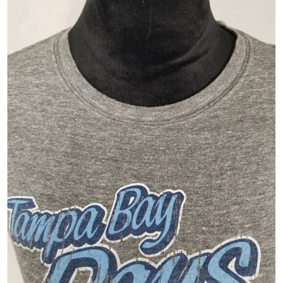 5th & Ocean by New ERA Junior's MLB Tampa Bay Rays Baseball T-Shirt Gray Size M - Picture 3 of 9